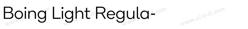 Boing Light Regula字体转换